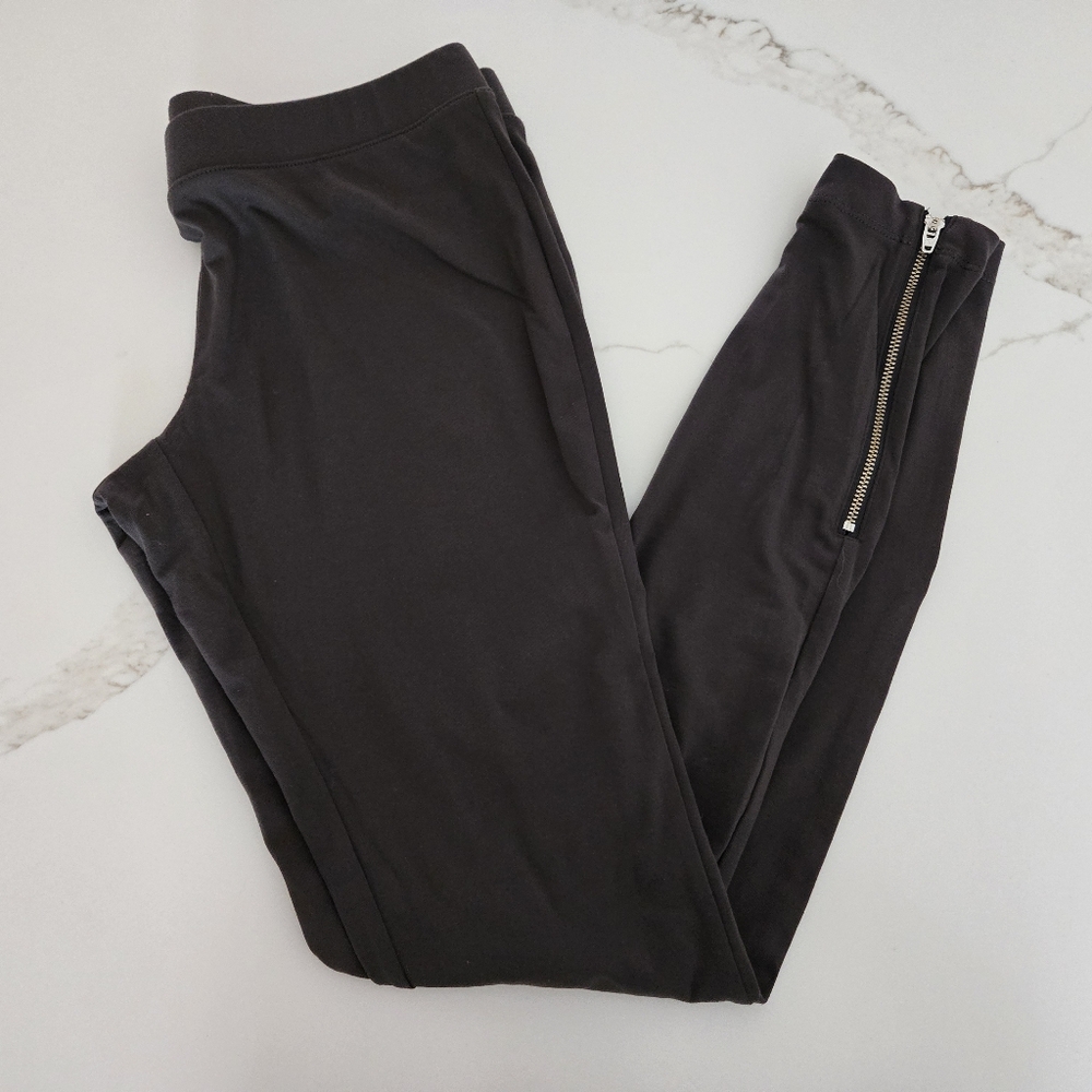 Express Gray Ankle Zip Leggings - Picture 1 of 7